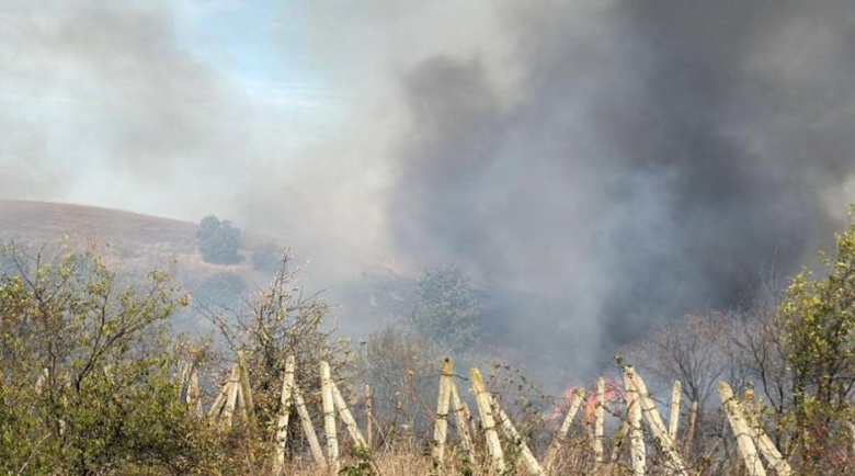 Голям пожар във вилната зона край Изворище